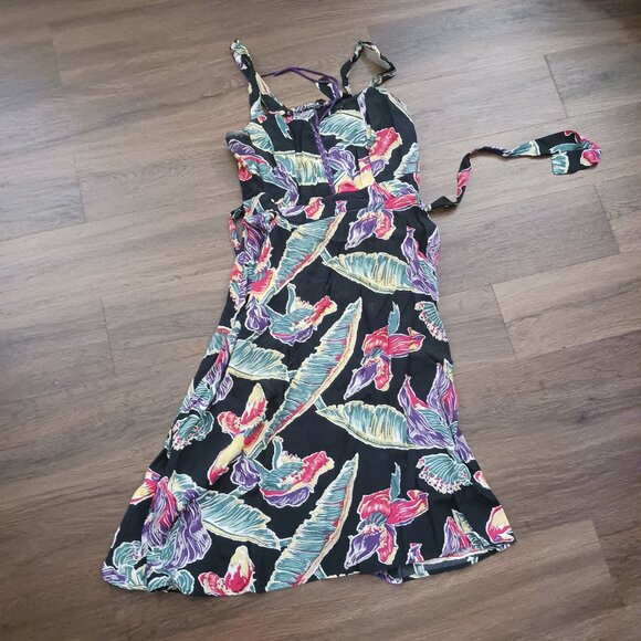 Trashy Diva Dorothy Tropical Flowers Dress VACATION UNIQUE SZ 10 GUC DESIGNER - Picture 2 of 8